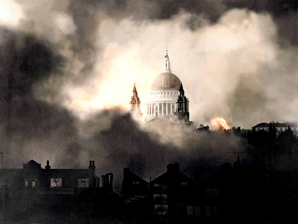 The famous photo of St Paul's in the Blitz.