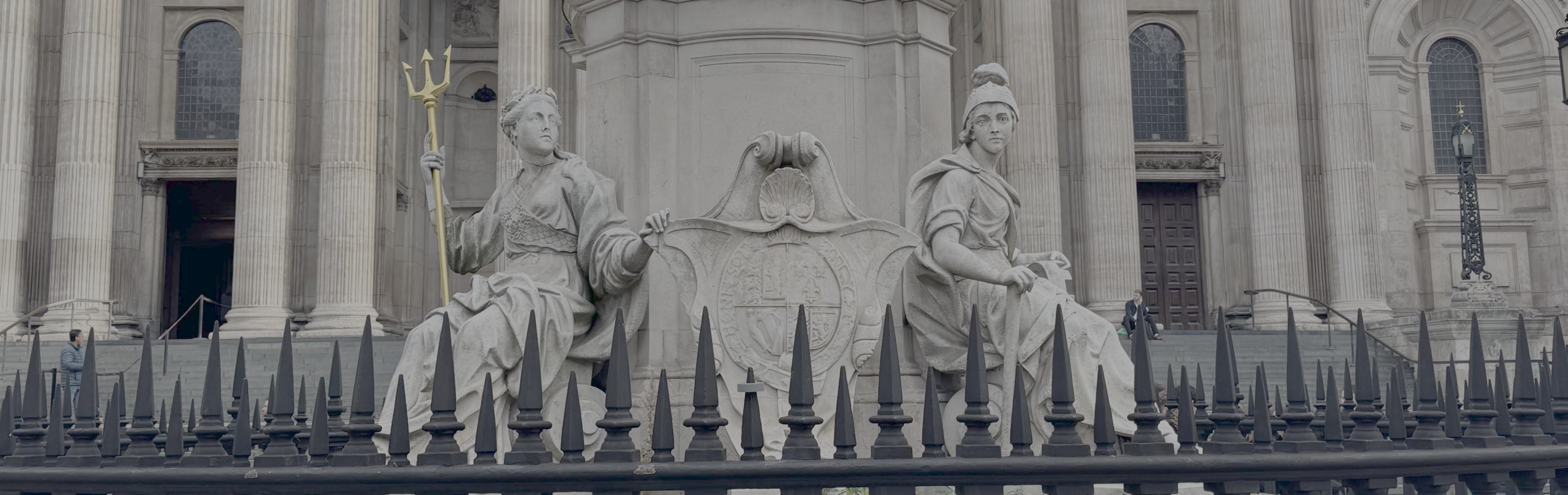 The lower part of the Queen Anne statue at St Paul's Cathedral.